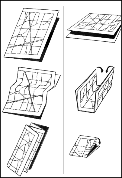 Figure B-1. Two methods of folding a map.