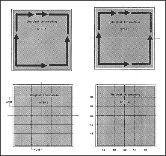 Figure 8-17. Constructing a point designation grid.